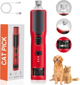 2-in-1 Cat Nail Clippers & Dog Nail Clippers Trimmers for Large Medium Small Dogs Cats Claw Trimmer Quick Sensor and Safety Guard USB Rechargeable with 2 LED Lights Dogs Nail Trimmer
