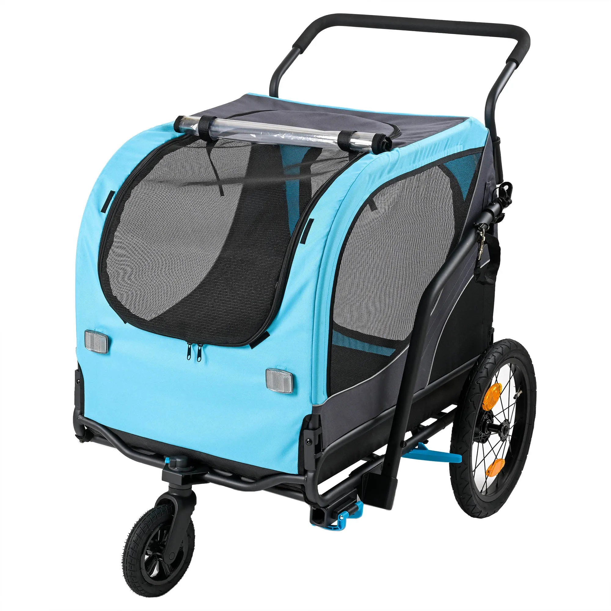 2-in-1 Pet Bike Trailer & Large Foldable Dog Stroller