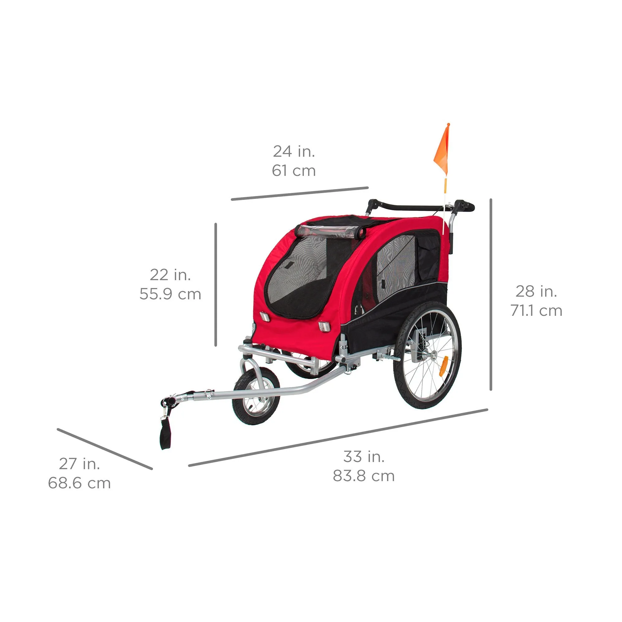 2-in-1 Pet Stroller and Trailer