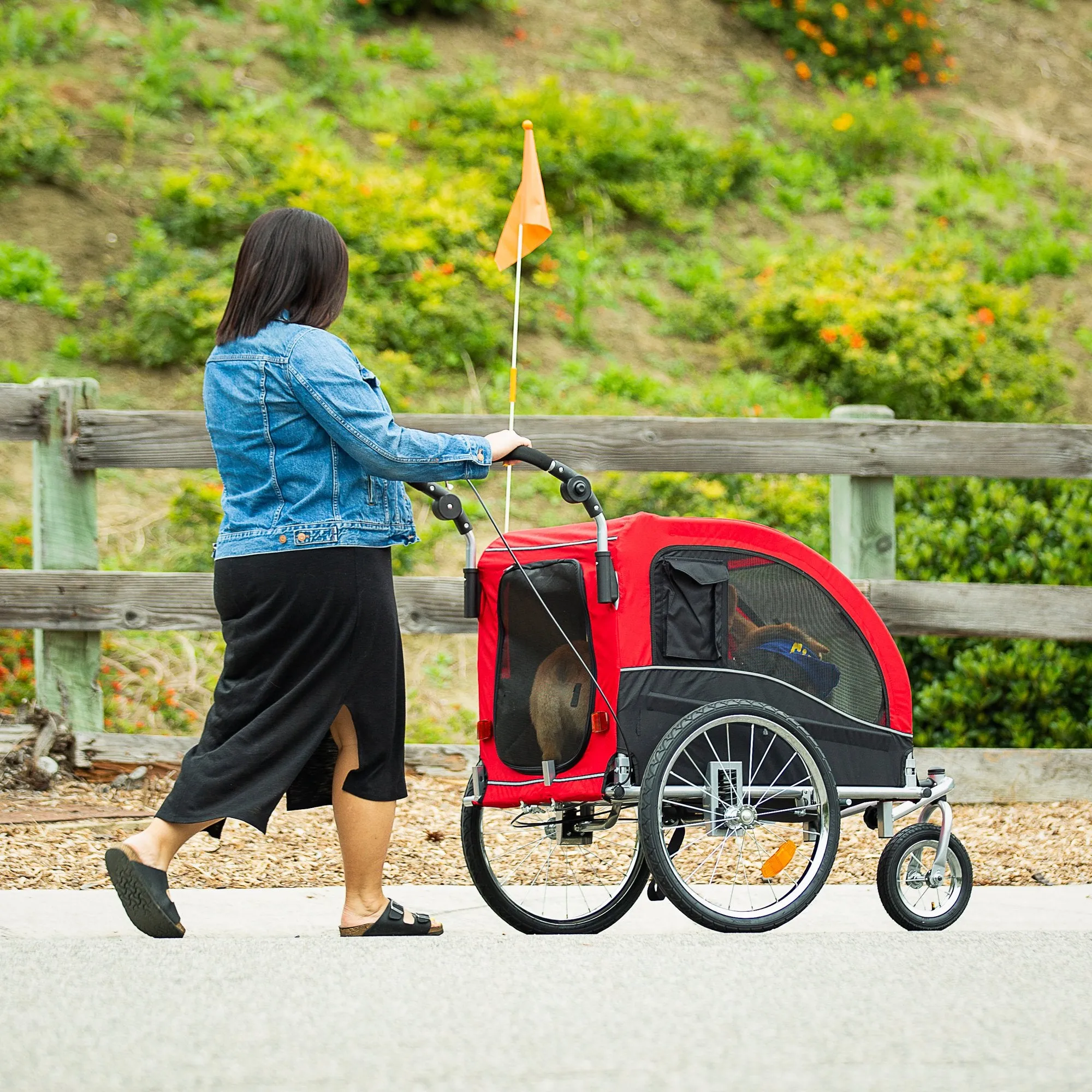 2-in-1 Pet Stroller and Trailer