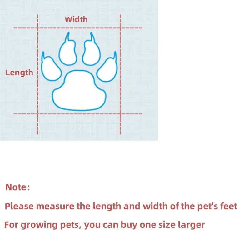 4pcs/set Waterproof dog/cat waterproof boots**Pet Supplies*