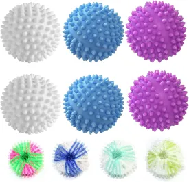 6Pcs Reusable Dryer Balls and 4pcs PeT Hair Remover Laundry Dryer Ball Set, Prevent Entanglement Laundry Balls for Laundry Room Washer