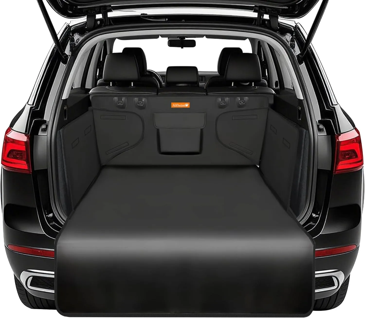 Alfheim Cargo Liner for Dogs, Nonslip Waterproof Pet Boot Liner with Bumper Flap Protector, Durable Washable Cargo Cover Mat Travel, Universal for Medium Small Car Truck SUV