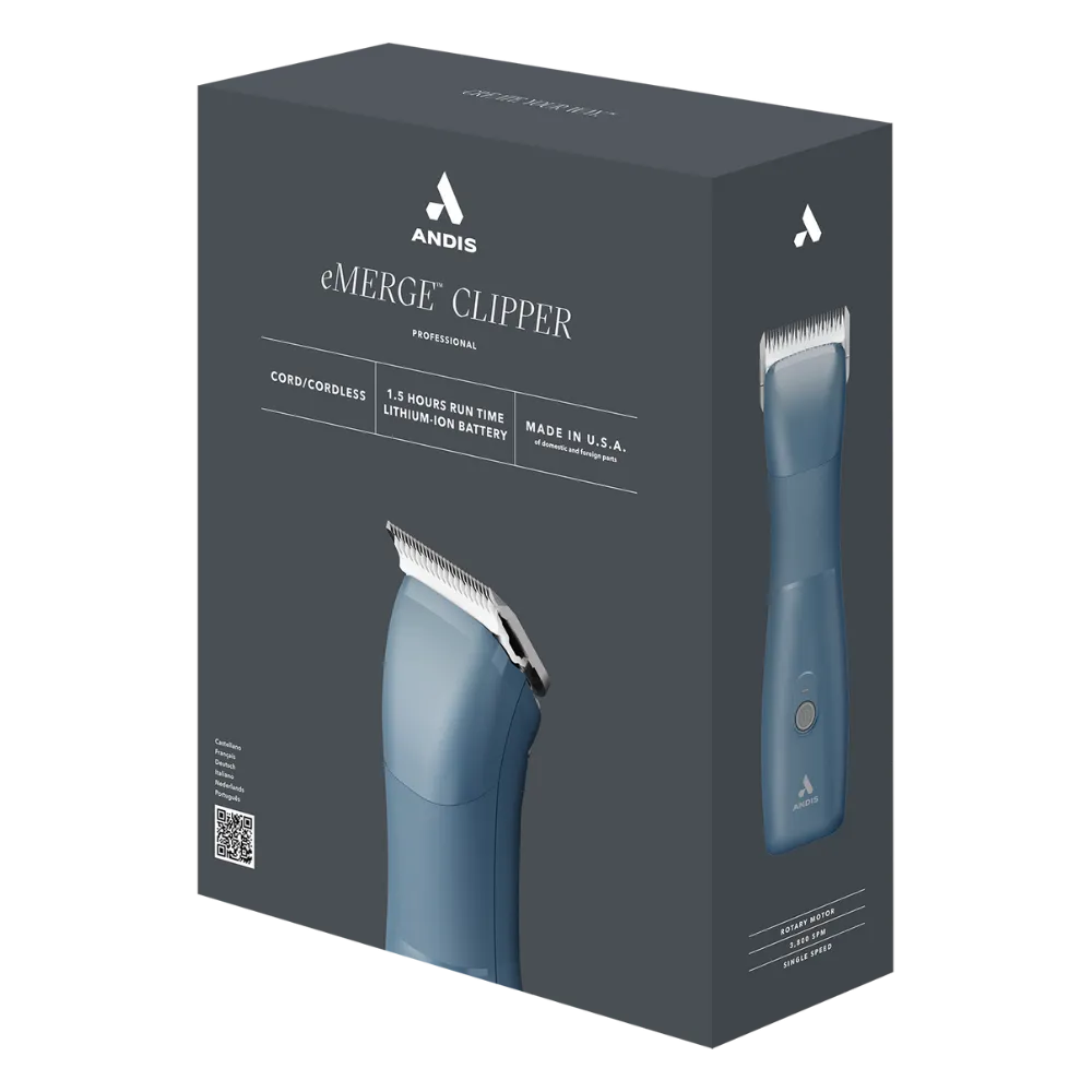 Andis eMERGE Corded/Cordless Clipper - Blue