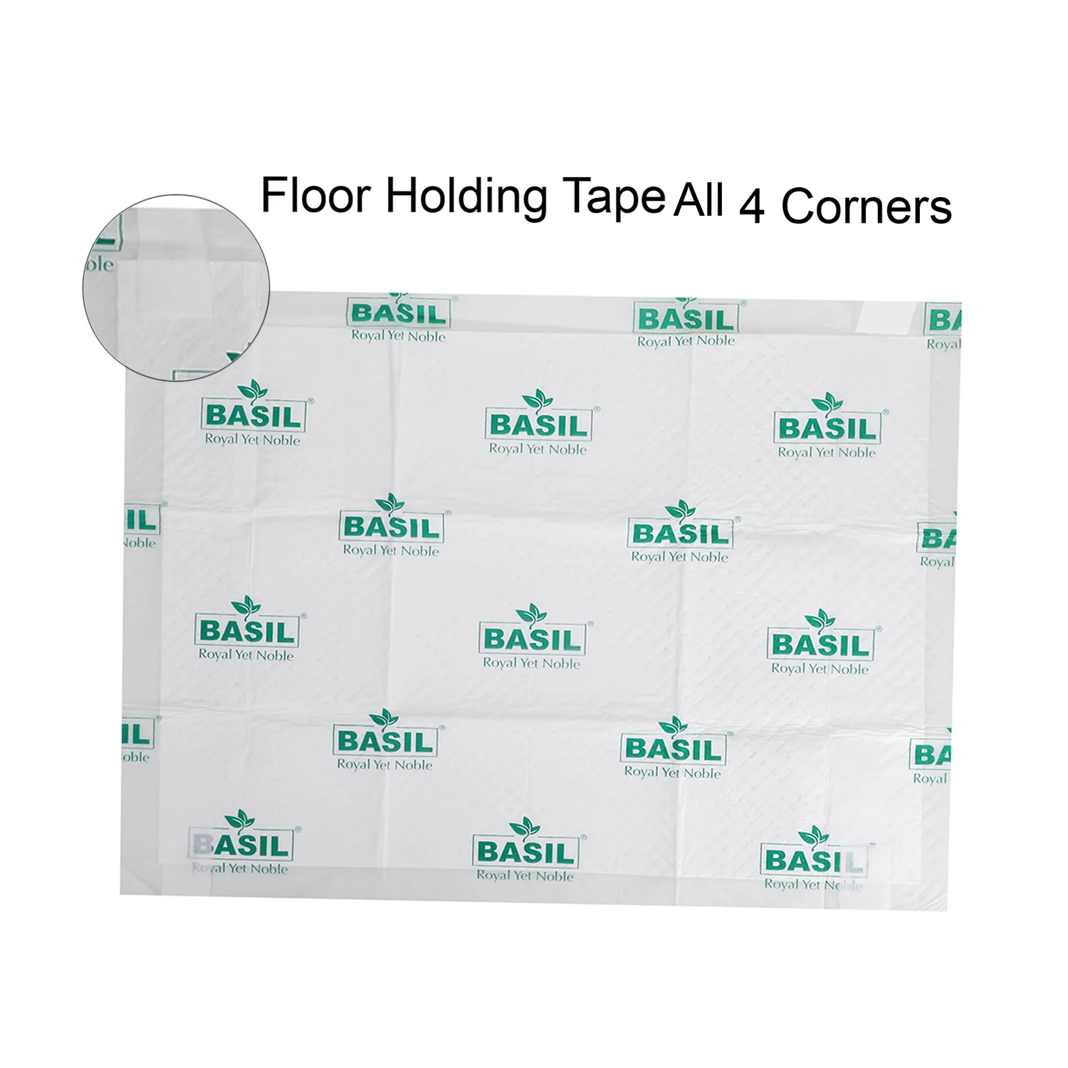 BASIL Dog Training Pee Pads with Activated Carbon & Leak-Proof Quick-Dry Design, Medium (45 x 60 Cms) - Pack of 25