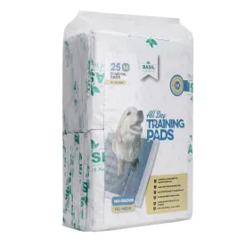 BASIL Dog Training Pee Pads with Activated Carbon & Leak-Proof Quick-Dry Design, Medium (45 x 60 Cms) - Pack of 25