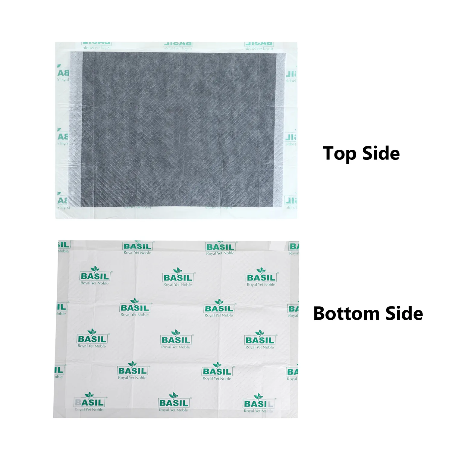 BASIL Dog Training Pee Pads with Activated Carbon & Leak-Proof Quick-Dry Design, Medium (45 x 60 Cms) - Pack of 25