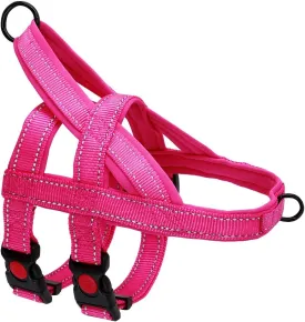 Beirui No Pull Escape Proof Dog Harness for Small Medium Large Dogs - Soft Padded Reflective Puppy Dog Walking Harnesses (Hot Pink, S)