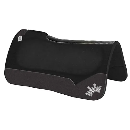 Best Ever 1" Kush BHS Pad with Black Wear Leathers and Silver Crown- 32"X32"