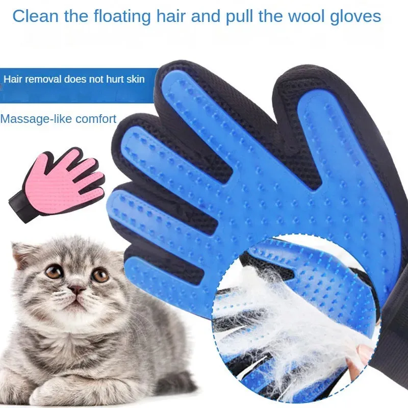 Cats Pet Products Hair Removal Brush Wool Gloves Cat Grooming Glove Clean Massage Animal Supplies Removes Home Garden