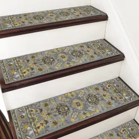COSY HOMEER-Stair-Treads-for-Wooden-Steps Washable Indoor Stair Treads Non Slip 8" X 30" Soft Stair Carpet Treads Reusable Peel and Stick Stair Runner Rug for Kids, Elders and Pets 15pcs