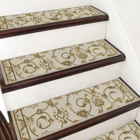 COSY HOMEER-Stair-Treads-for-Wooden-Steps Washable Indoor Stair Treads Non Slip 8" X 30" Soft Stair Carpet Treads Reusable Peel and Stick Stair Runner Rug for Kids, Elders and Pets 15pcs