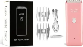 Dog Clippers,Quiet Washable USB Rechargeable Cordless Dog Grooming Kit,Electric Pets Hair Trimmers Shaver Shears for Dogs and Cats Pink