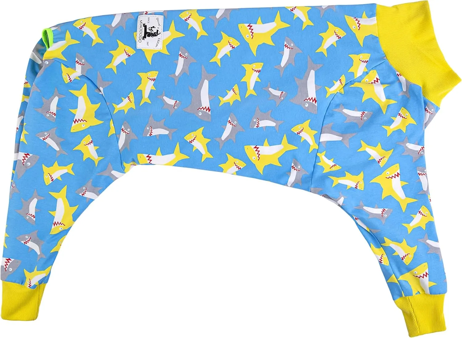 Dog Pajamas Jumpsuit for Medium Large Dogs,Lightweight Dog Pjs Clothes Apparel Onesies,Shirt for Large Size Dogs After Surgery, Full Belly (36, Blue Dinosaur)