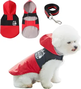 Dog Raincoats,Winter Coat,Windproof Waterproof Warm Jacket,Pet Dog Clothes for Small Medium Large Dogs (Red,Small)