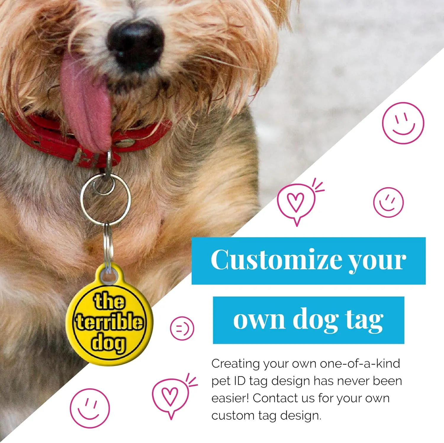 Dog Tag Art Cowboy Boots Custom Pet ID Tag for Dogs and Cats, Silent Polymer Coated Stainless Steel Nametag with Customized Identification Information, Cowboy Boots - Large 1.25" Diameter