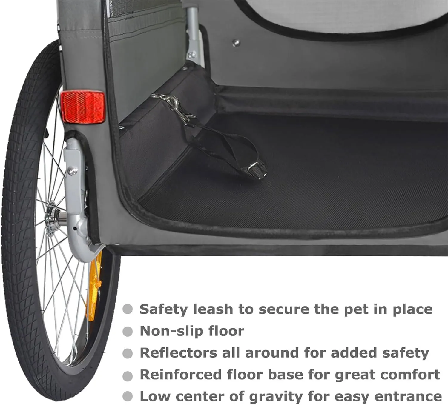 DOGGYHUT Premium Large/XL Pet Bike Trailer & Stroller for Large Sized Dog or Multiple Small Dogs,Low Center of Gravity,Parking Brakes,Easy Folding Frame,Bicycle Carrier
