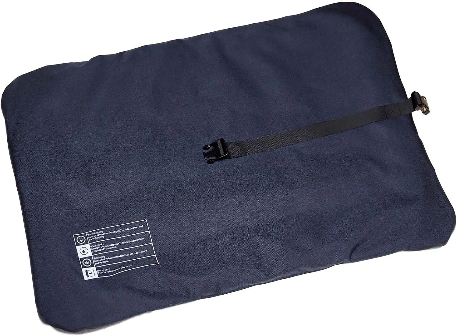 DOGHELIOS 'Combat-Terrain' Cordura-Nyco Reversible Nylon and Polar Fleece Travel Camping Folding Pet Dog Bed Mat, Medium, Olive Green, Grey