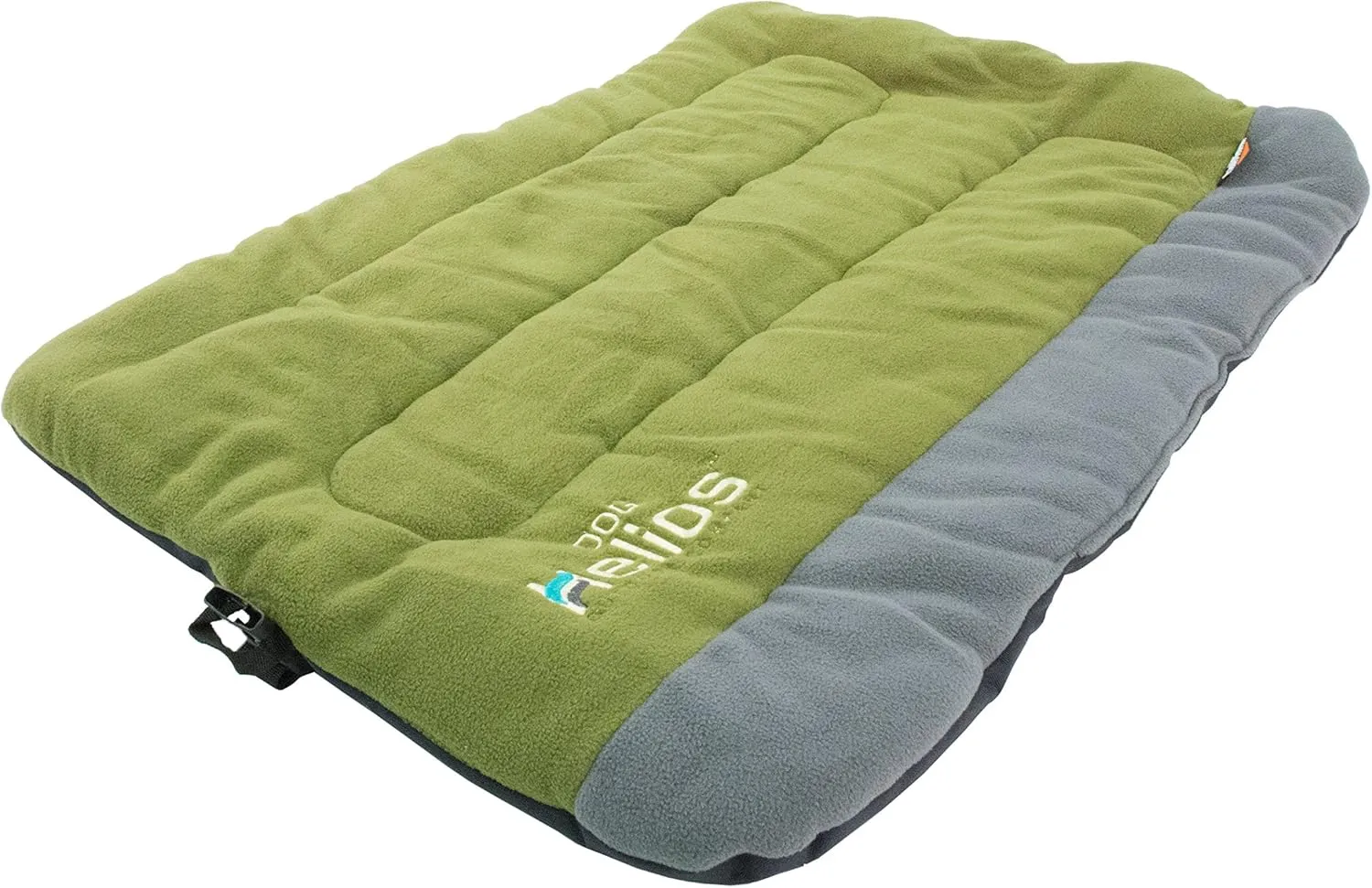 DOGHELIOS 'Combat-Terrain' Cordura-Nyco Reversible Nylon and Polar Fleece Travel Camping Folding Pet Dog Bed Mat, Medium, Olive Green, Grey