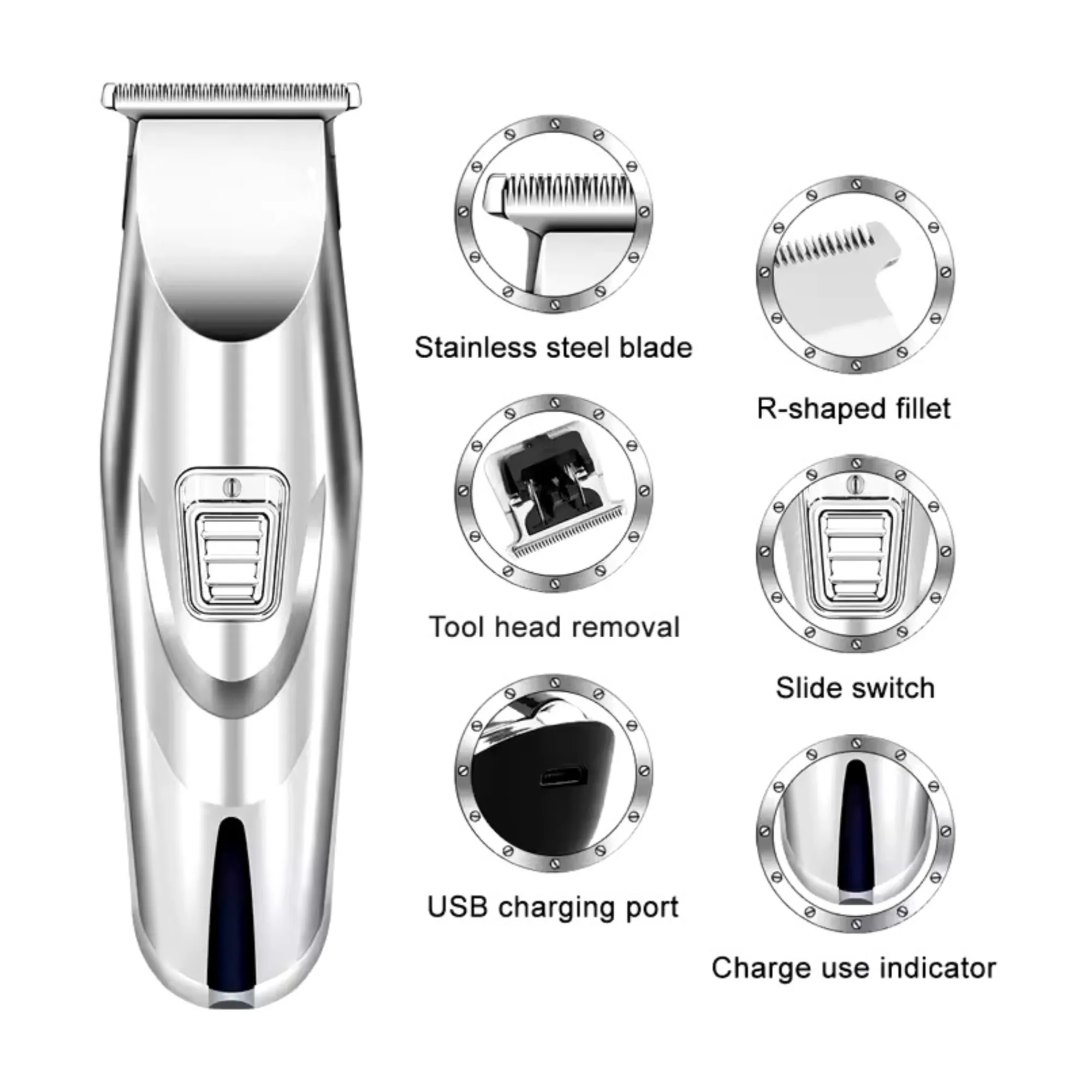 Electric Cordless And Rechargeable Pet Hair Trimmer