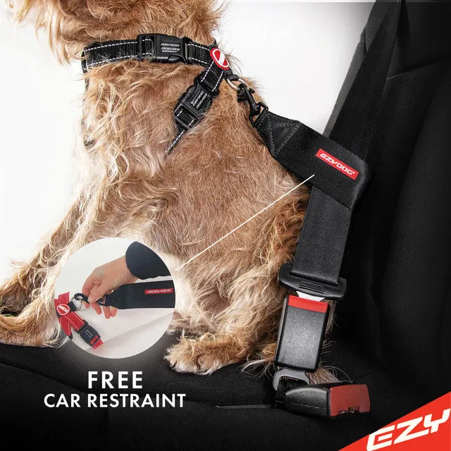 EzyDog Chest Plate Harness Black