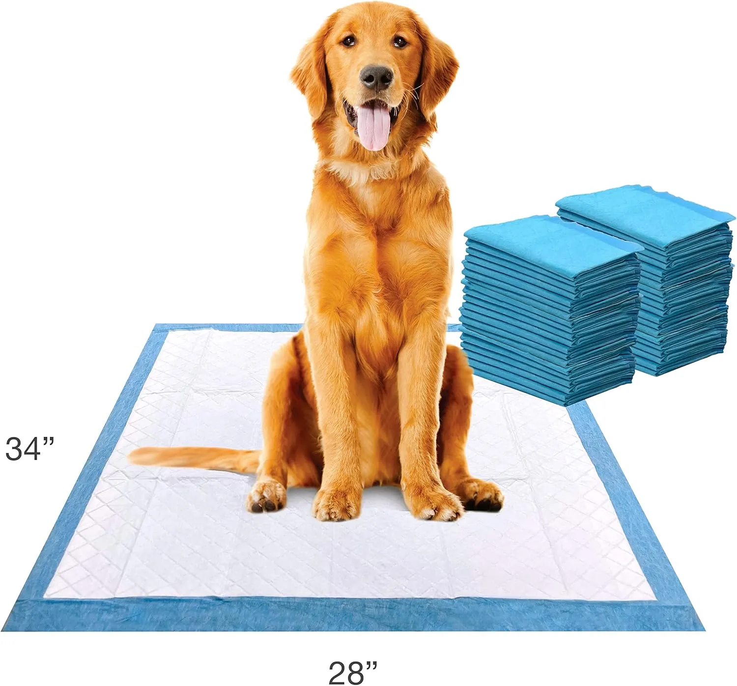 Four Paws Wee-Wee Superior Performance Pee Pads for Dogs with Runoff Barrier Edge Guard Protection, Puppy & Dog Potty Training Pads, Housebreaking Supplies, 28" x 34" (75 Count)