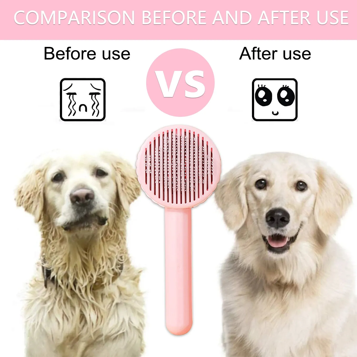 Funki Buys | Pet Brushes | Cat Comb, Dog Brush Self-Cleaning