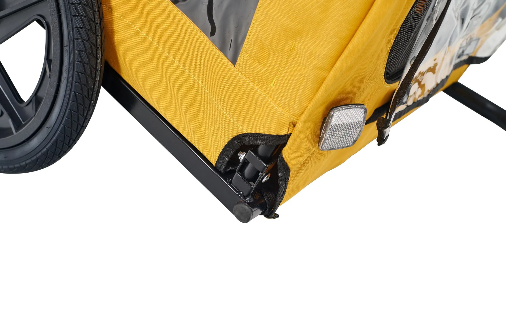 Heavy Duty Bicycle Trailer for Dogs - Yellow