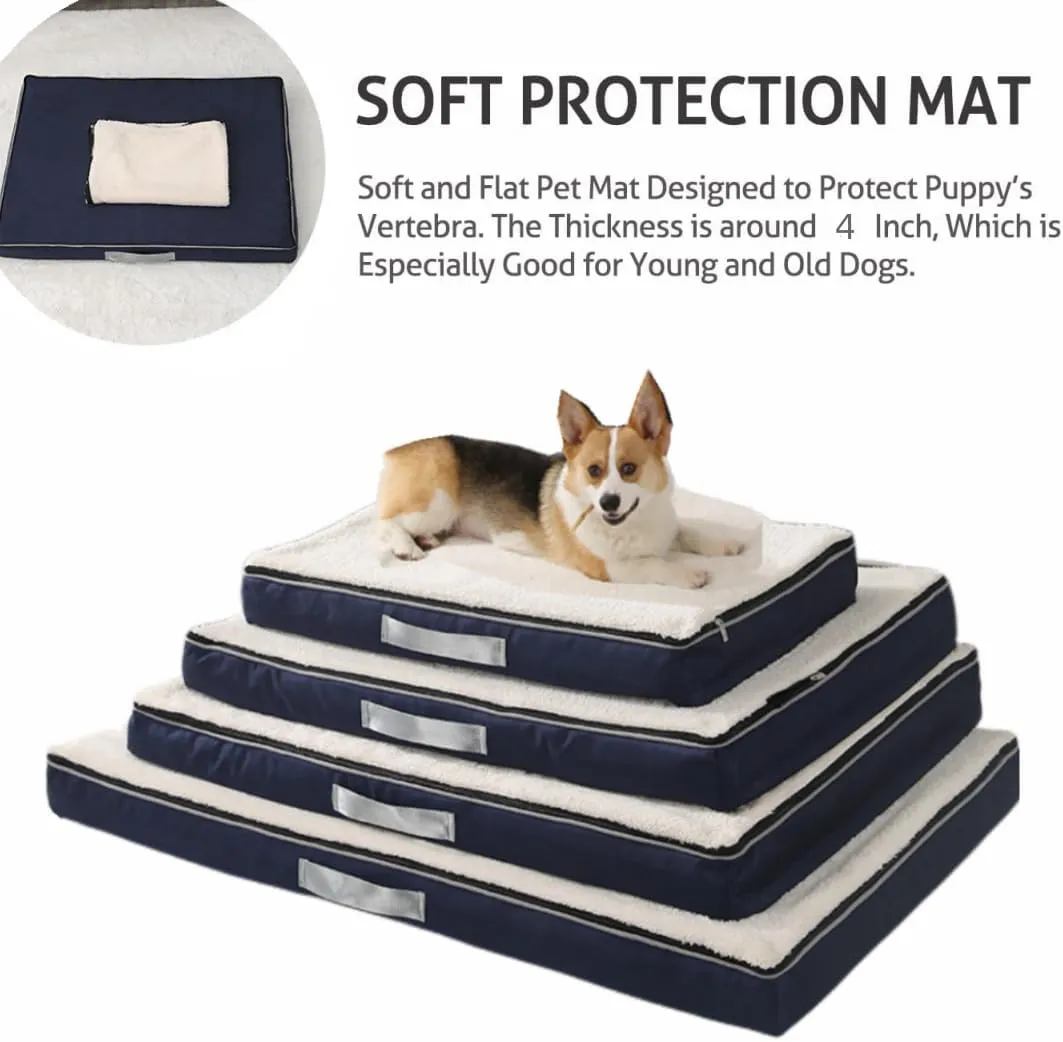 Memory Foam Dog Bed for Extra Large Dogs Washable Dog Beds,Orthopedic Waterproof Large Dog Bed with Washable Removable Cover (L, Dark Grey)