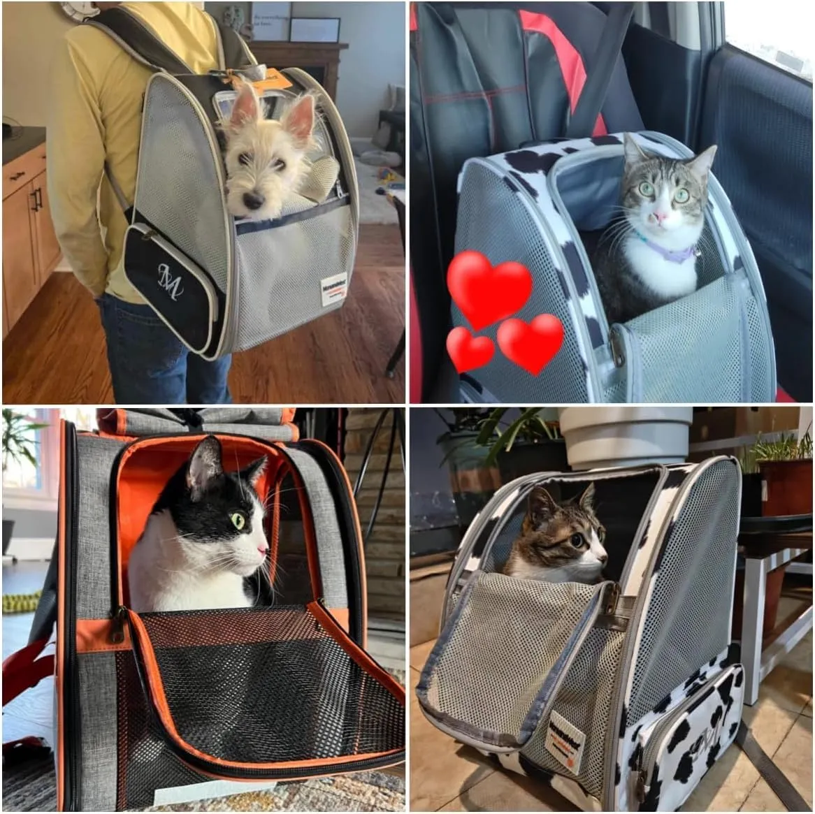 Montana West Cat Carrier Backpack for Small Medium Dog & Puppies with Breathable Mesh for Hiking Camping Backpack