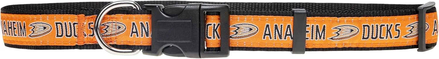 NHL PET Collar Anaheim Ducks Dog Collar, Size Large Hockey Team Collar for Dogs & Cats. A Shiny & Colorful Dog & Cat Collar Licensed by The NHL