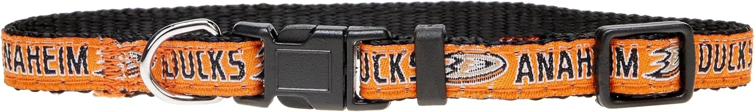 NHL PET Collar Anaheim Ducks Dog Collar, Size Small Hockey Team Collar for Dogs & Cats. A Shiny & Colorful Dog & Cat Collar Licensed by The NHL