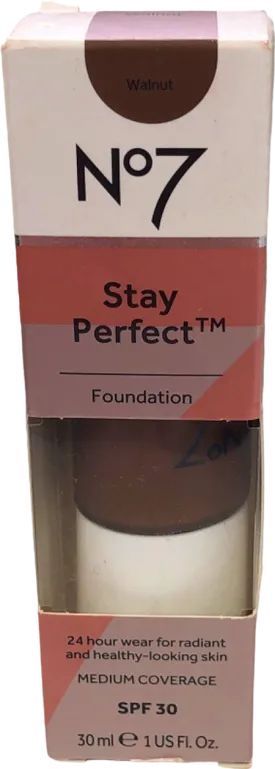 No7 Stay Perfect Foundation Walnut 30ml