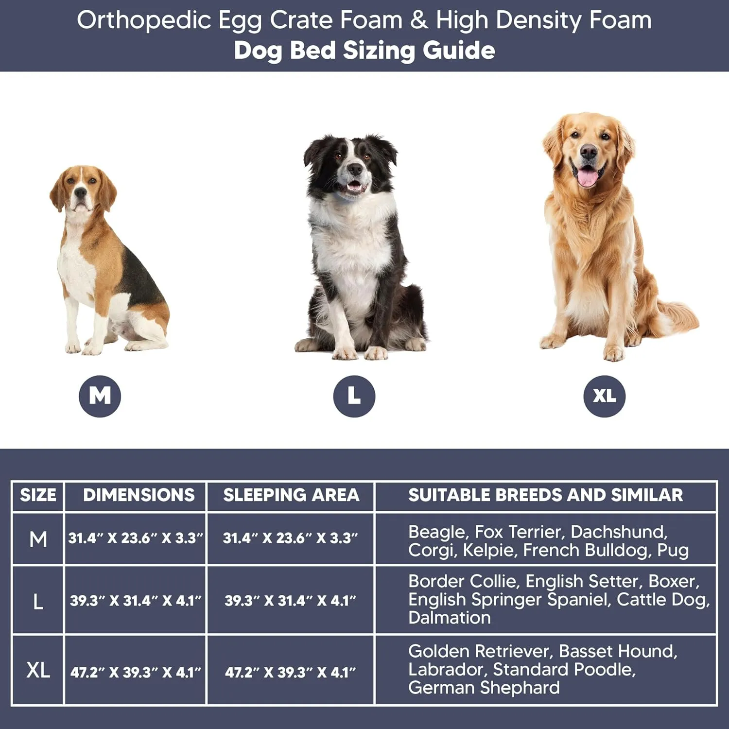 Orthopedic Dog Bed for Large Dogs- Waterproof, Ultra Soft Foam Pet Bed Mat, Removable Washable Cover and Nonskid Bottom, Brown