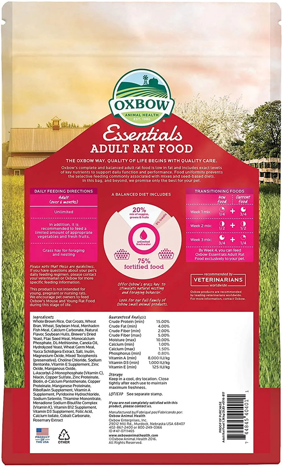 Oxbow Essentials - Adult Rat Food