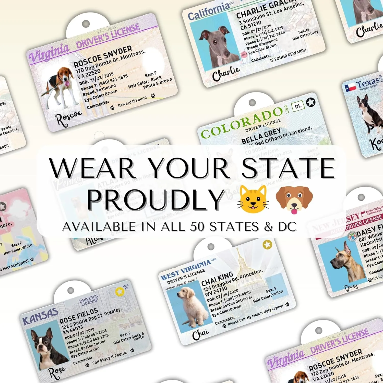PawFurEver Custom Large Breed Dog ID Tag - Personalized Pet License - Funny Dog ID Tags & Card in New Jersey