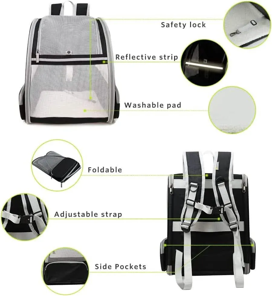 Pet Bubble Backpack | Space Capsule Travel Carrier | Ventilated Design for Cats & Small Dogs | Astronaut Style