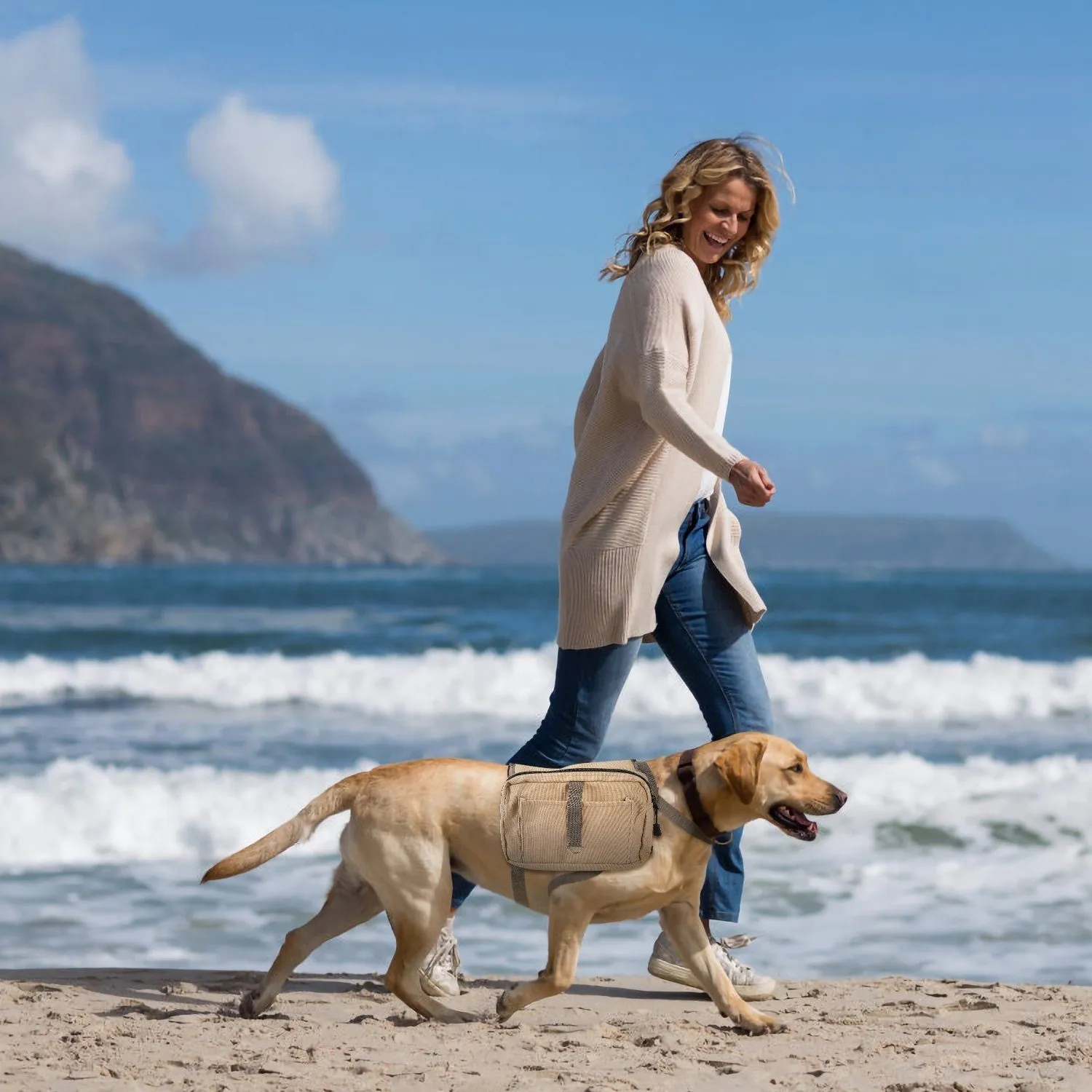 Pet Dog Backpack Hound Hiking Camping Saddle Bag