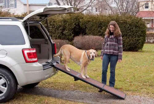 Pet Gear Inc - Tri-Fold Pet Ramp Chocolate/Black