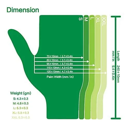 Powder Free, Latex Free, Disposable Vinyl Gloves, Size Large, 10 Packs of 100 Gloves (1,000 gloves) - Disposable Vinyl Gloves Large
