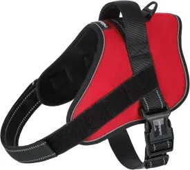 rabbitgoo Dog Harness Medium Sized, No Pull No Choke Pet Vest, Easy Wearing with One Buckle, Adjustable Reflective Harness Buddy with Personalized Molle for Walking, Training, Red, M