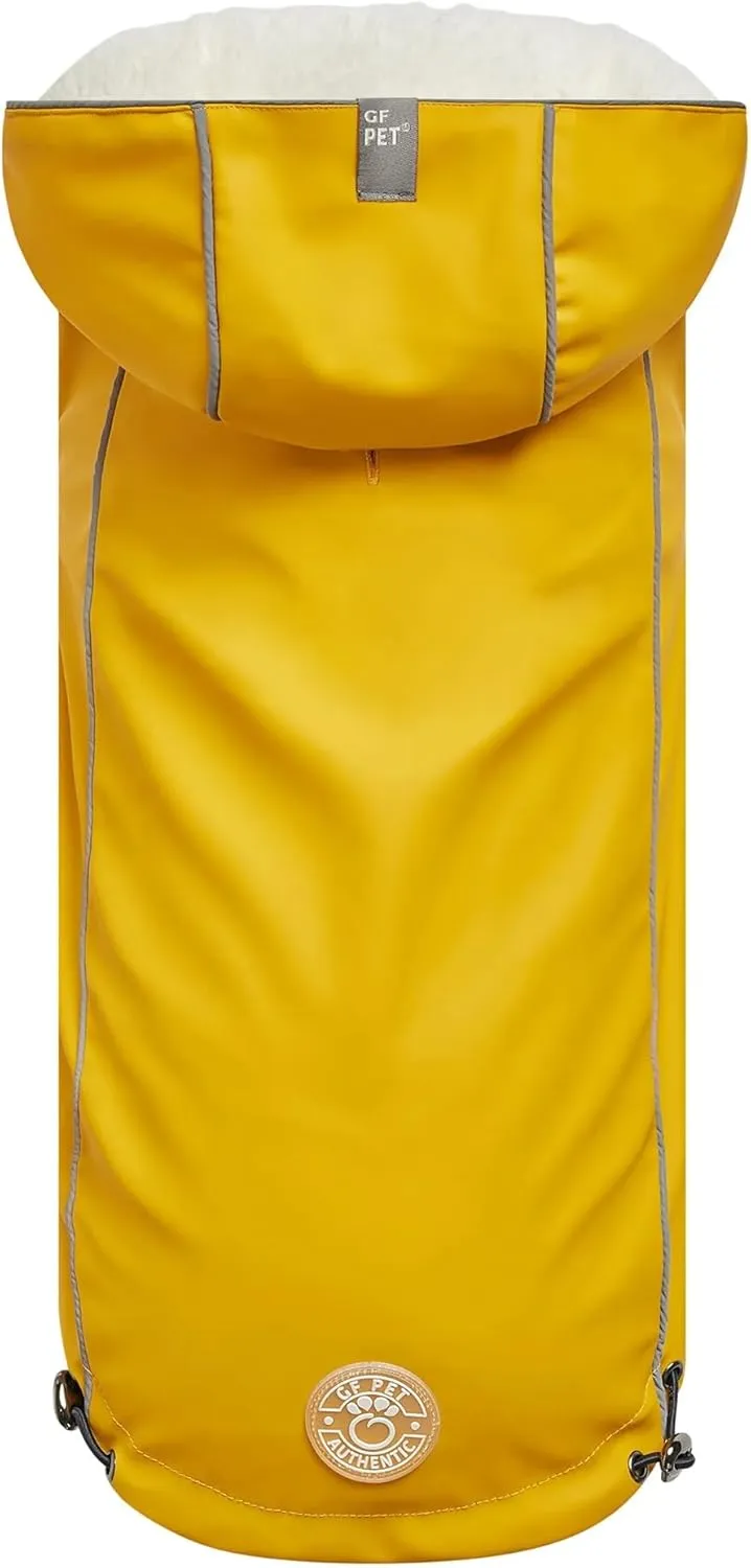 Raincoat for Dogs | Insulated & Reflective Waterproof Dog Rain Coat Jacket with Adjustable Hood, Neck, Chest | Comfortable & Easy-On Dog Rain Coats for Pets - Yellow - Large