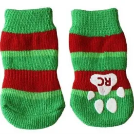 RC Pet Pawks - Anti Slip Socks for Dogs - Christmas Stripes