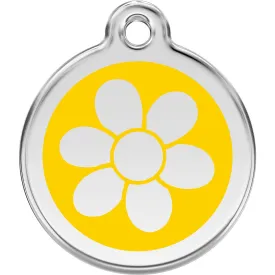 Red Dingo Flower Pet ID Dog Tags