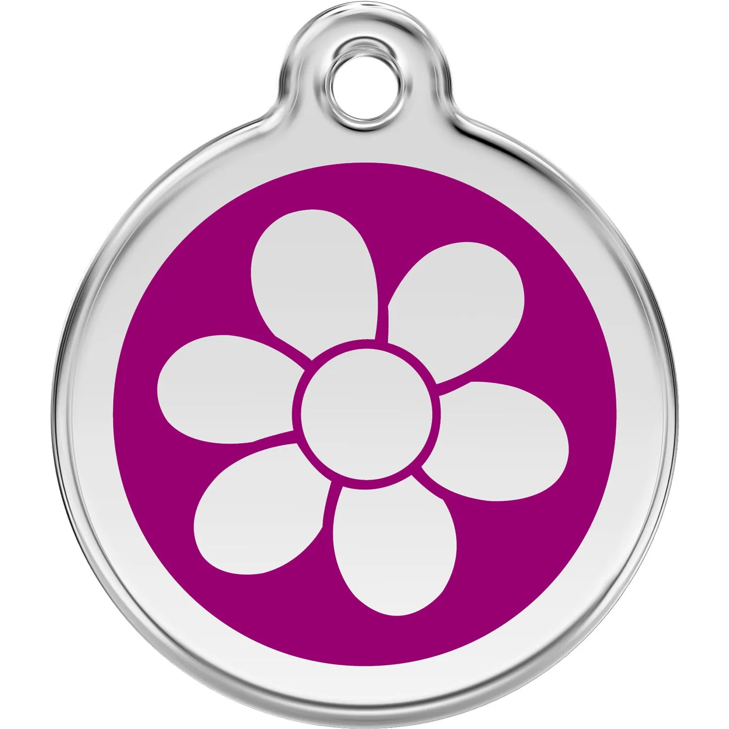 Red Dingo Flower Pet ID Dog Tags