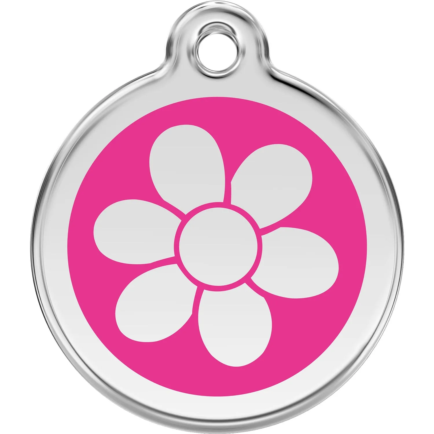 Red Dingo Flower Pet ID Dog Tags