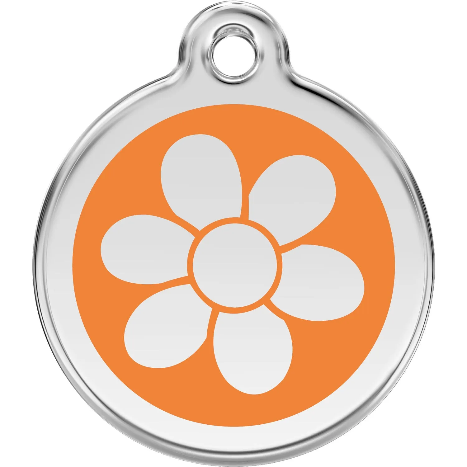 Red Dingo Flower Pet ID Dog Tags