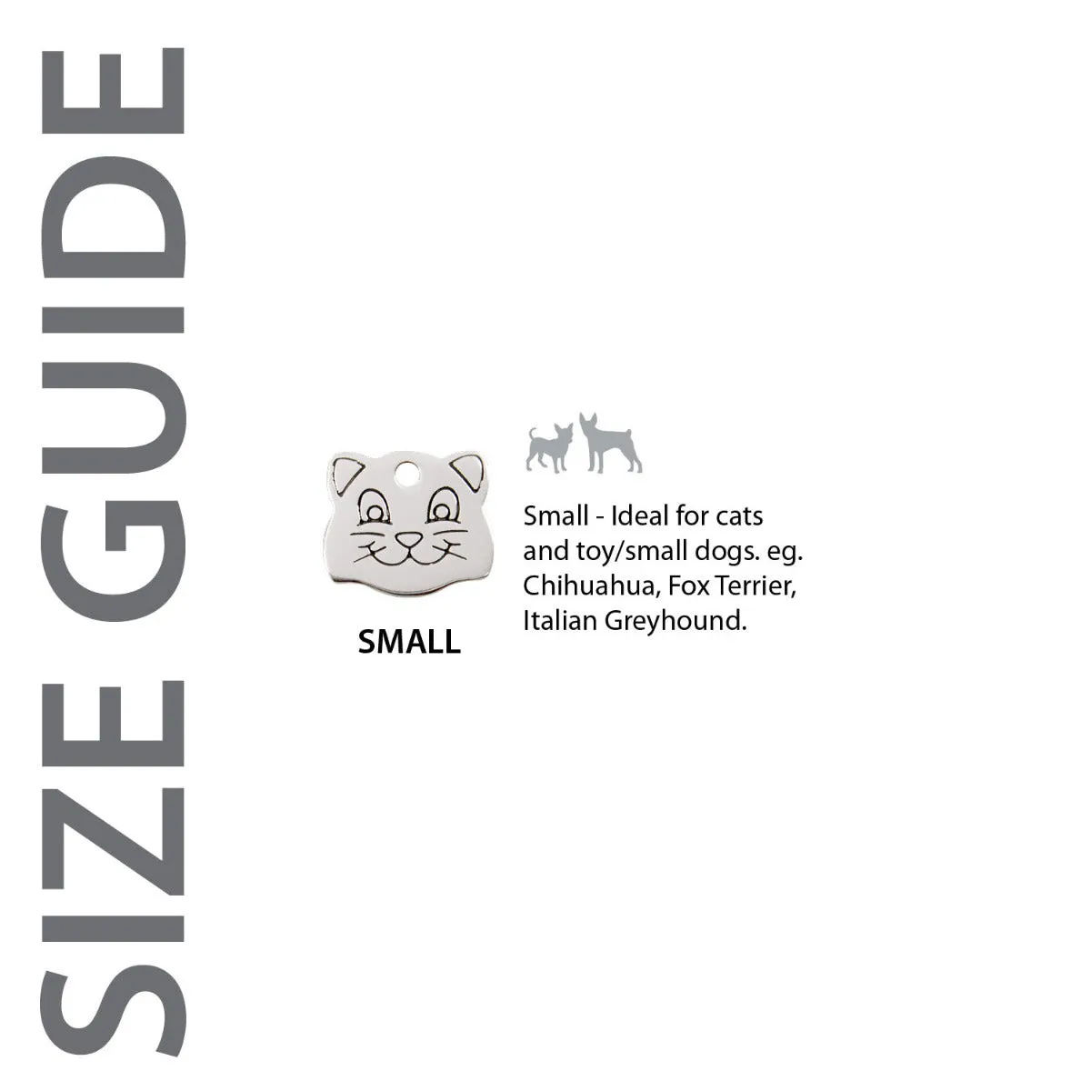 Red Dingo Stainless Steel Cat Face Pet ID Cat Tags