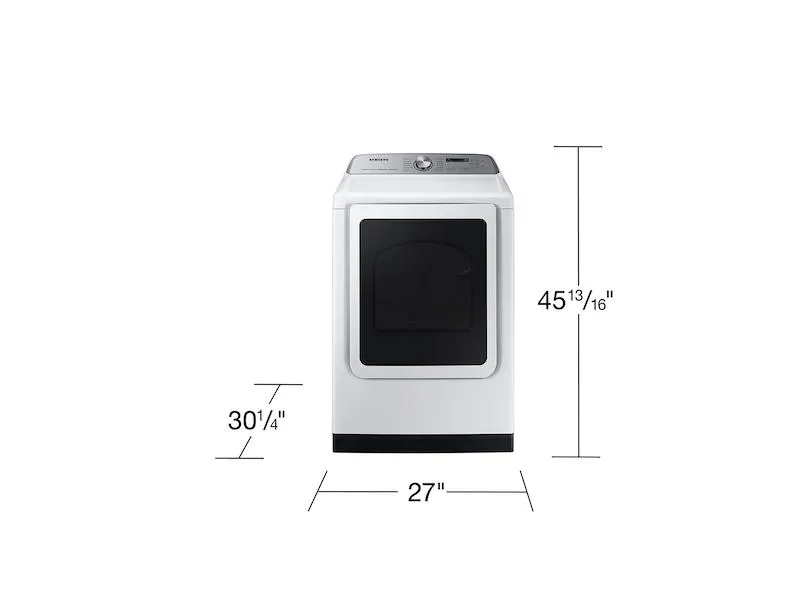 Samsung DVE54CG7150WA3 7.4 cu. ft. Smart Electric Dryer with Pet Care Dry and Steam Sanitize  in White