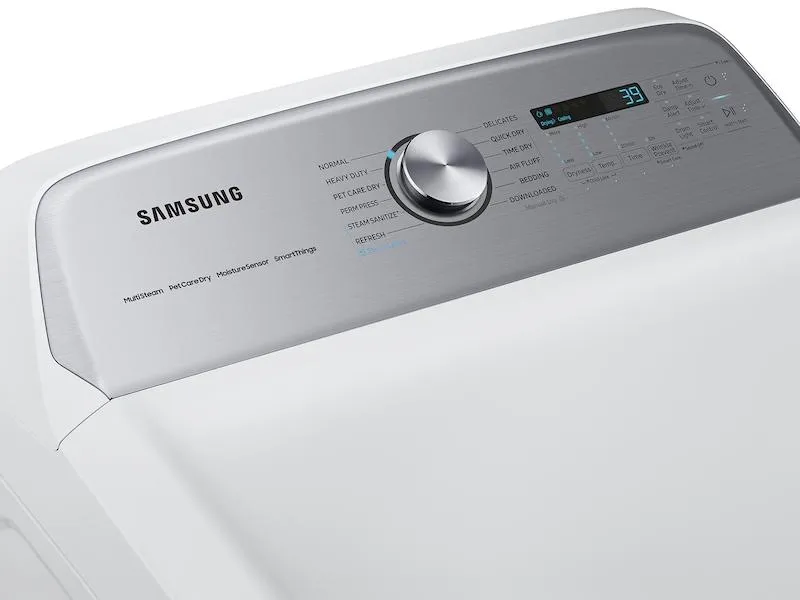 Samsung DVE54CG7150WA3 7.4 cu. ft. Smart Electric Dryer with Pet Care Dry and Steam Sanitize  in White